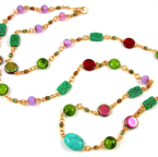 39 inch cool colors necklace